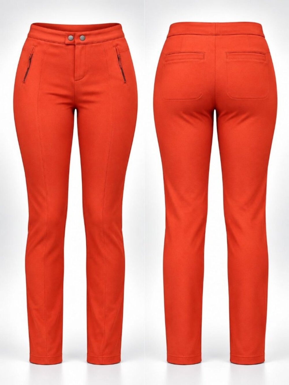 PEACE OF CLOTH Women's Red Pants Poly Blend Stretch Pockets Size 6